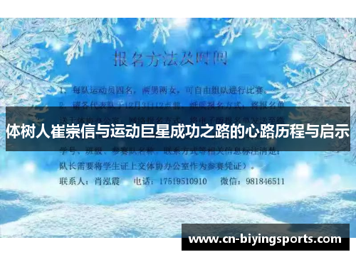 体树人崔崇信与运动巨星成功之路的心路历程与启示