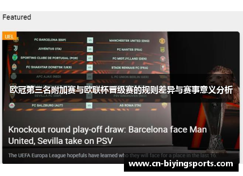 欧冠第三名附加赛与欧联杯晋级赛的规则差异与赛事意义分析 欧冠第三名附加赛与欧联杯晋级赛的规则差异与赛事意义分析
